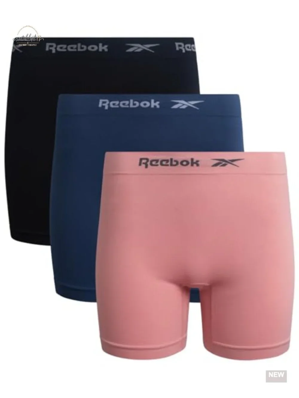 Boyshorts 3 Pack Long Leg Performance Underwear Wide Waistband Ribbed Mesh